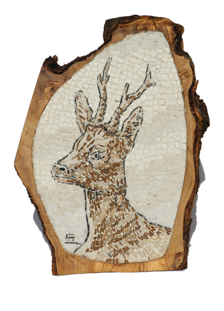 Capriolo nel legno di ulivo / Roe deer in olive wood
